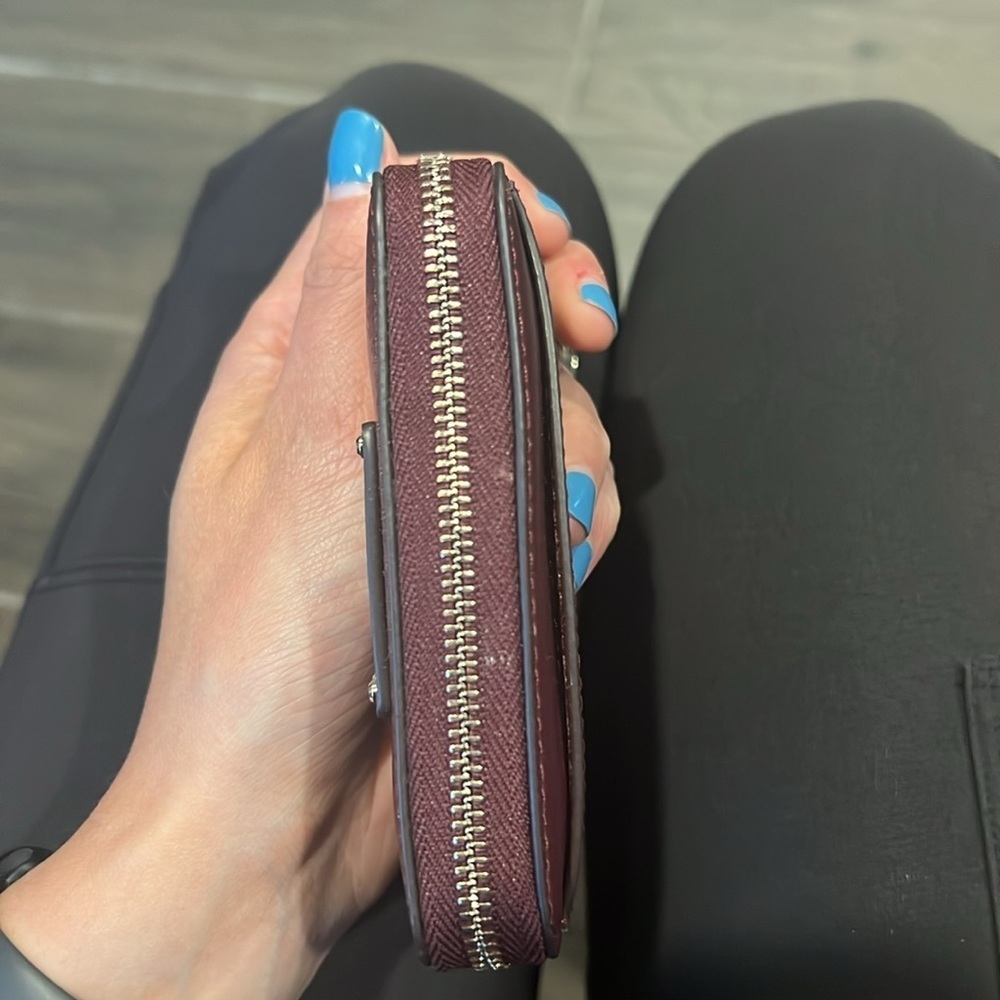 NWT Kate Spade Plum Leather Coin Purse - Picture 6 of 7